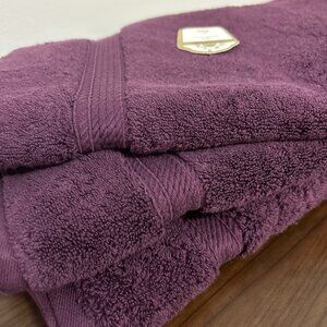 Superior Egyptian Cotton Pile Hand Towels - Plum, Set of 3